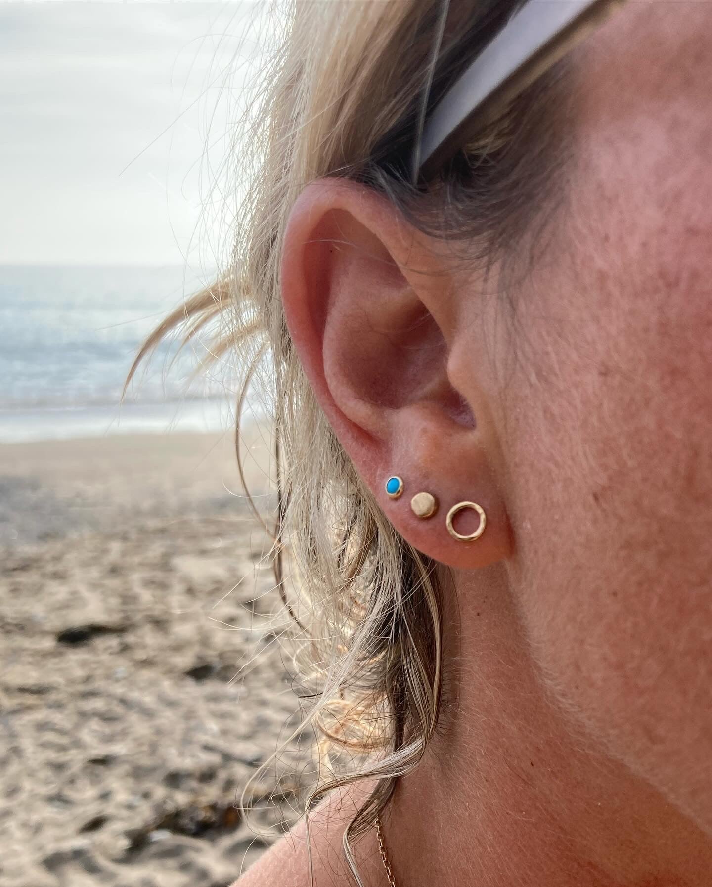 Silver Mini O Earrings