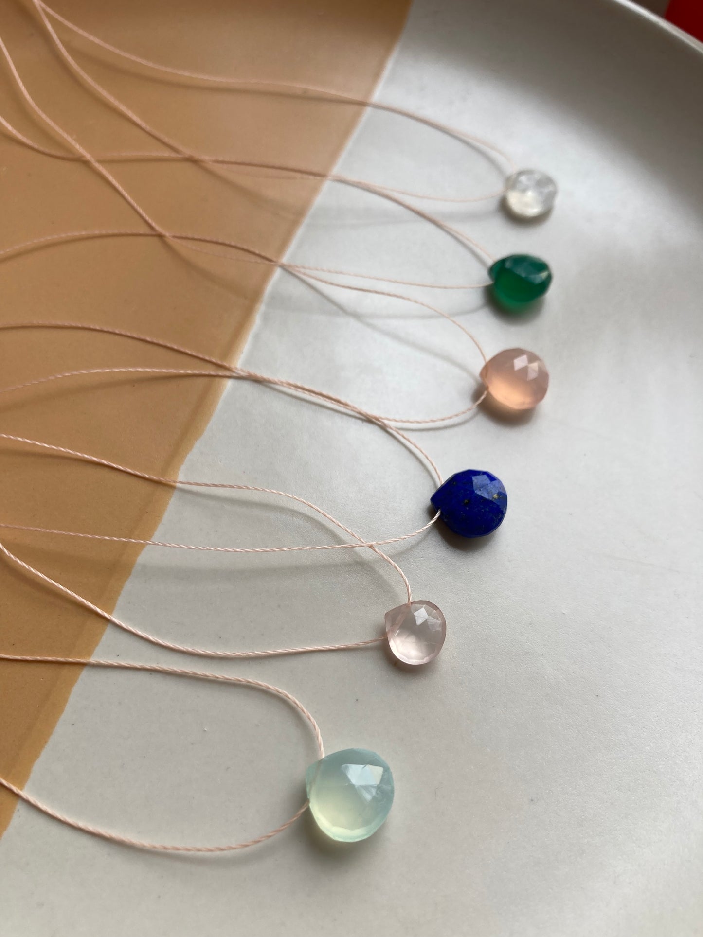 Delicate Cord Necklace - Lapis Lazuli