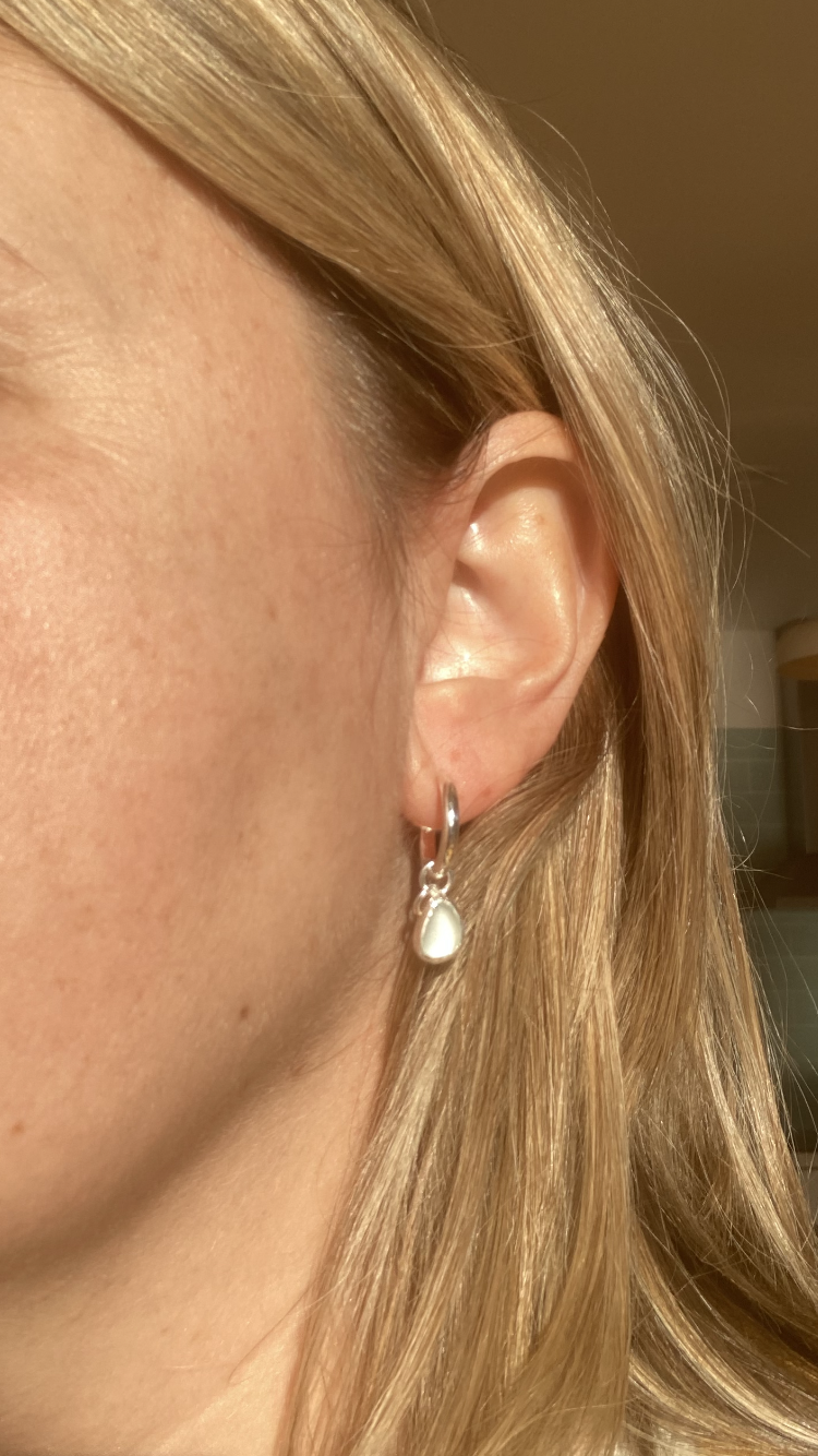 Charm Hoops - Sea Glass