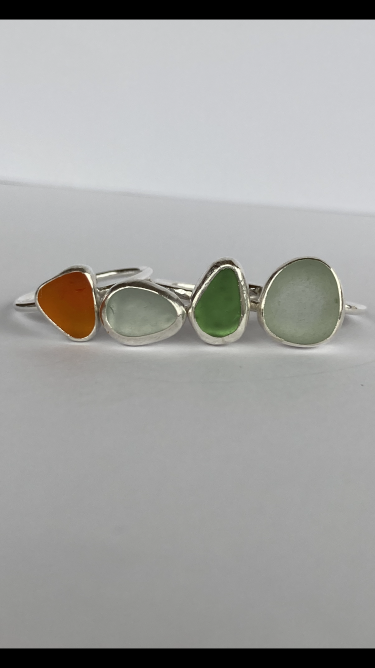 Sea Glass Rings - Made to order