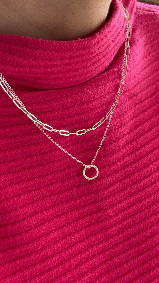 Silver Mini O Necklace