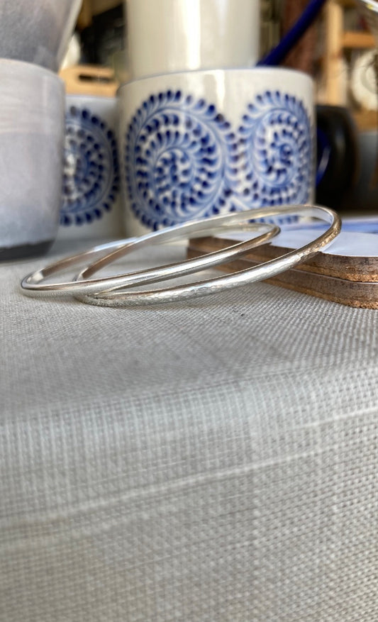 Interlocking Sterling Silver Bangles