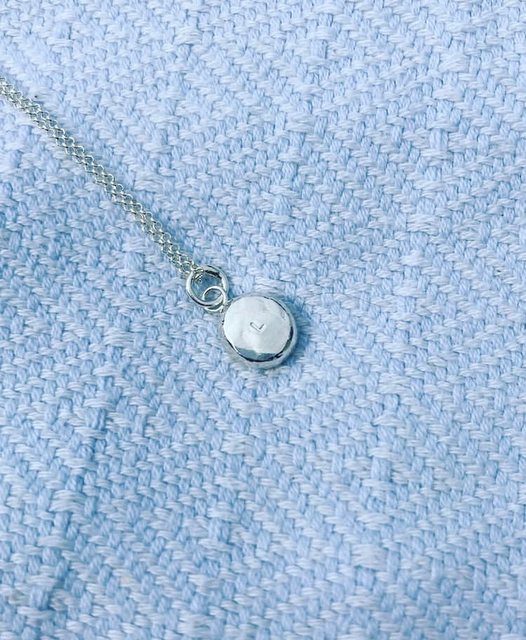 Silver Maxi Pebble Pendant