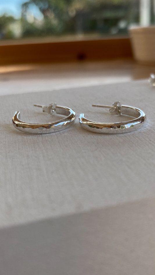 Silver Chunky Everyday Hoops