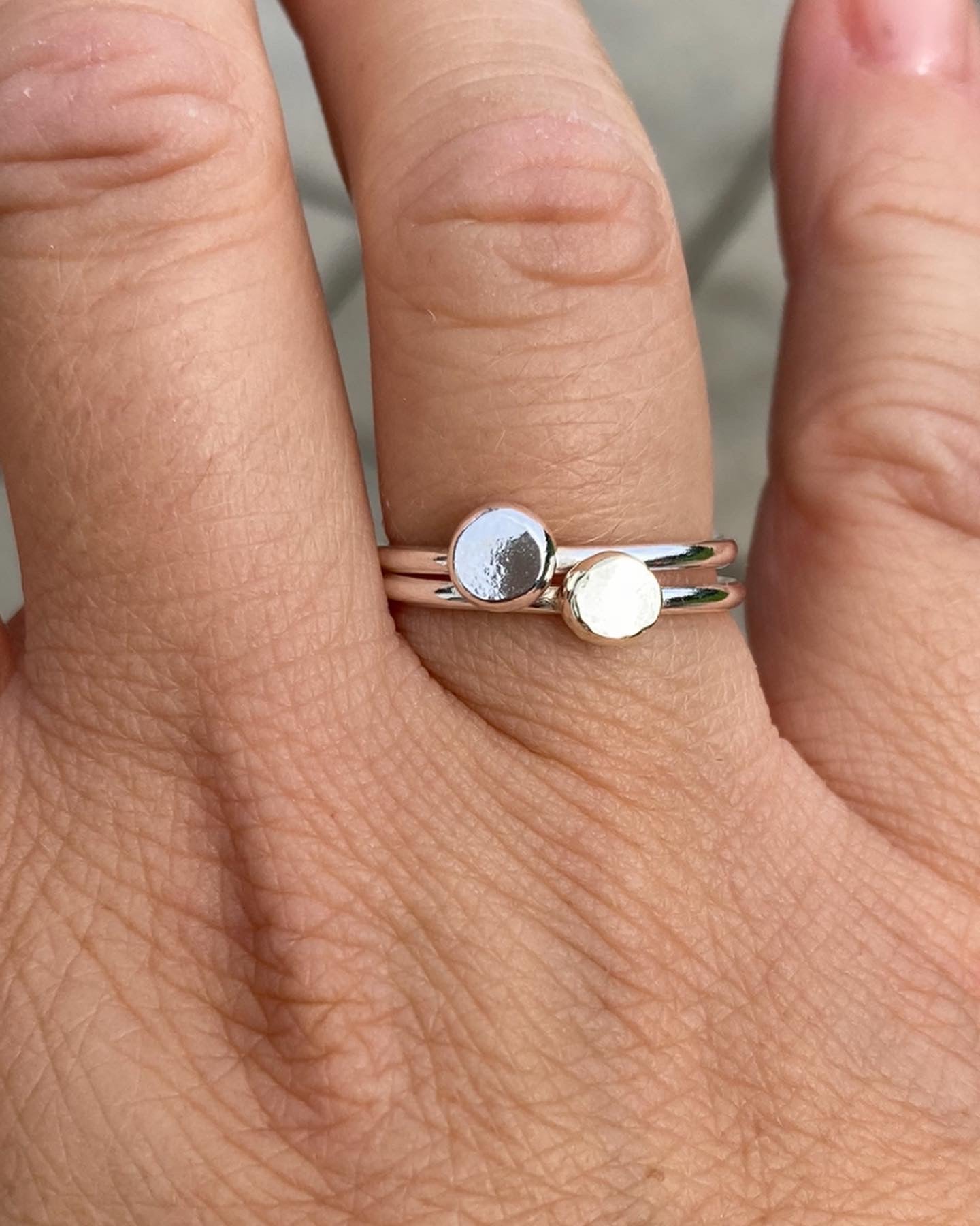 Silver Pebble Ring