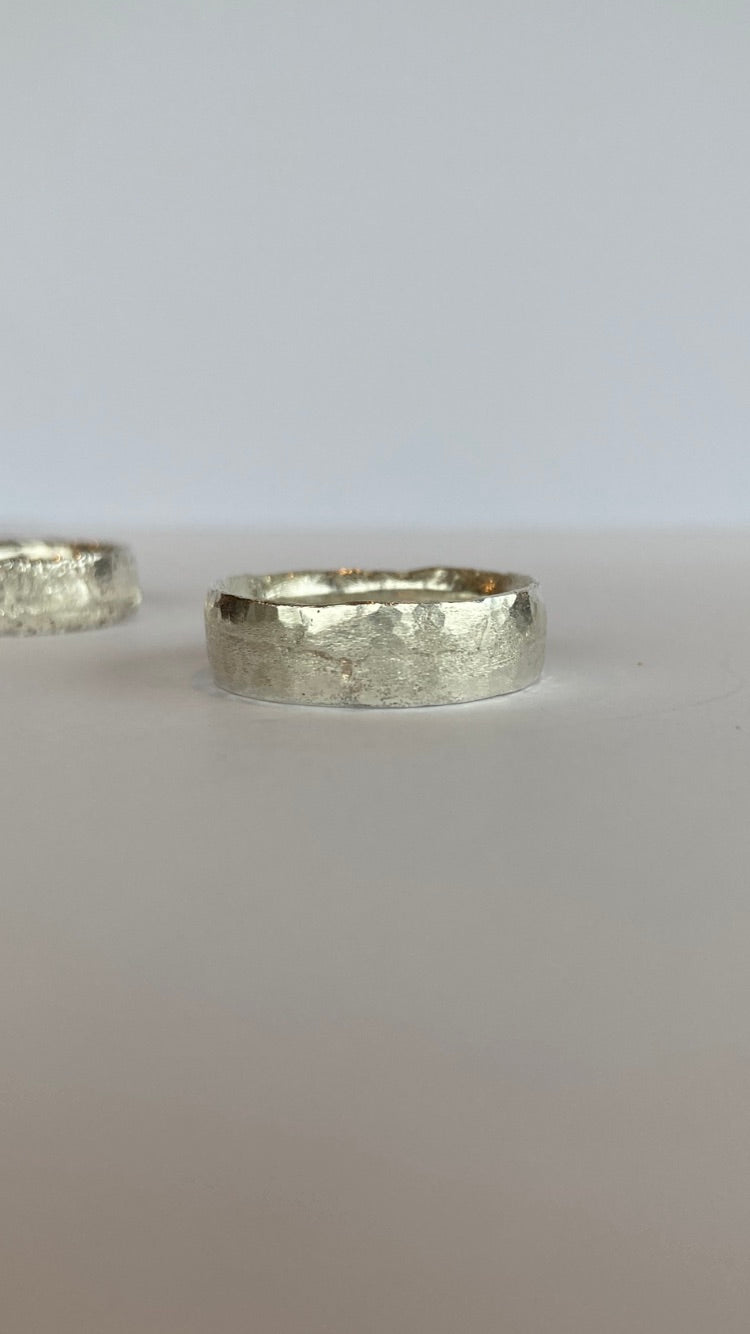 Sand Cast Sterling Silver Ring