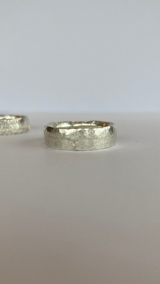 Sand Cast Sterling Silver Ring