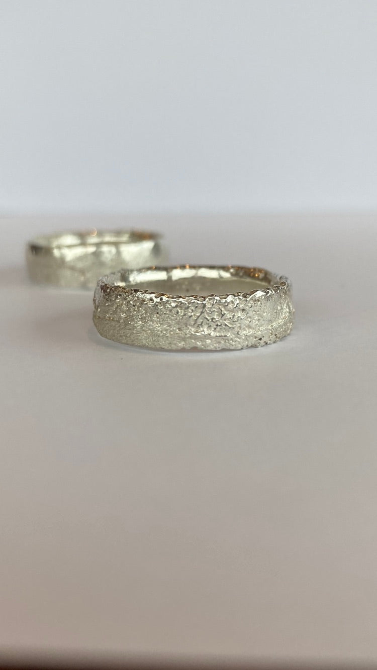 Sand Cast Sterling Silver Ring