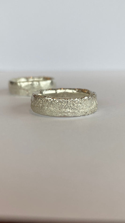 Sand Cast Sterling Silver Ring