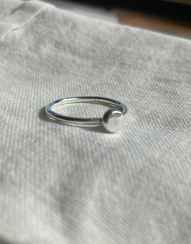 Silver Pebble Ring