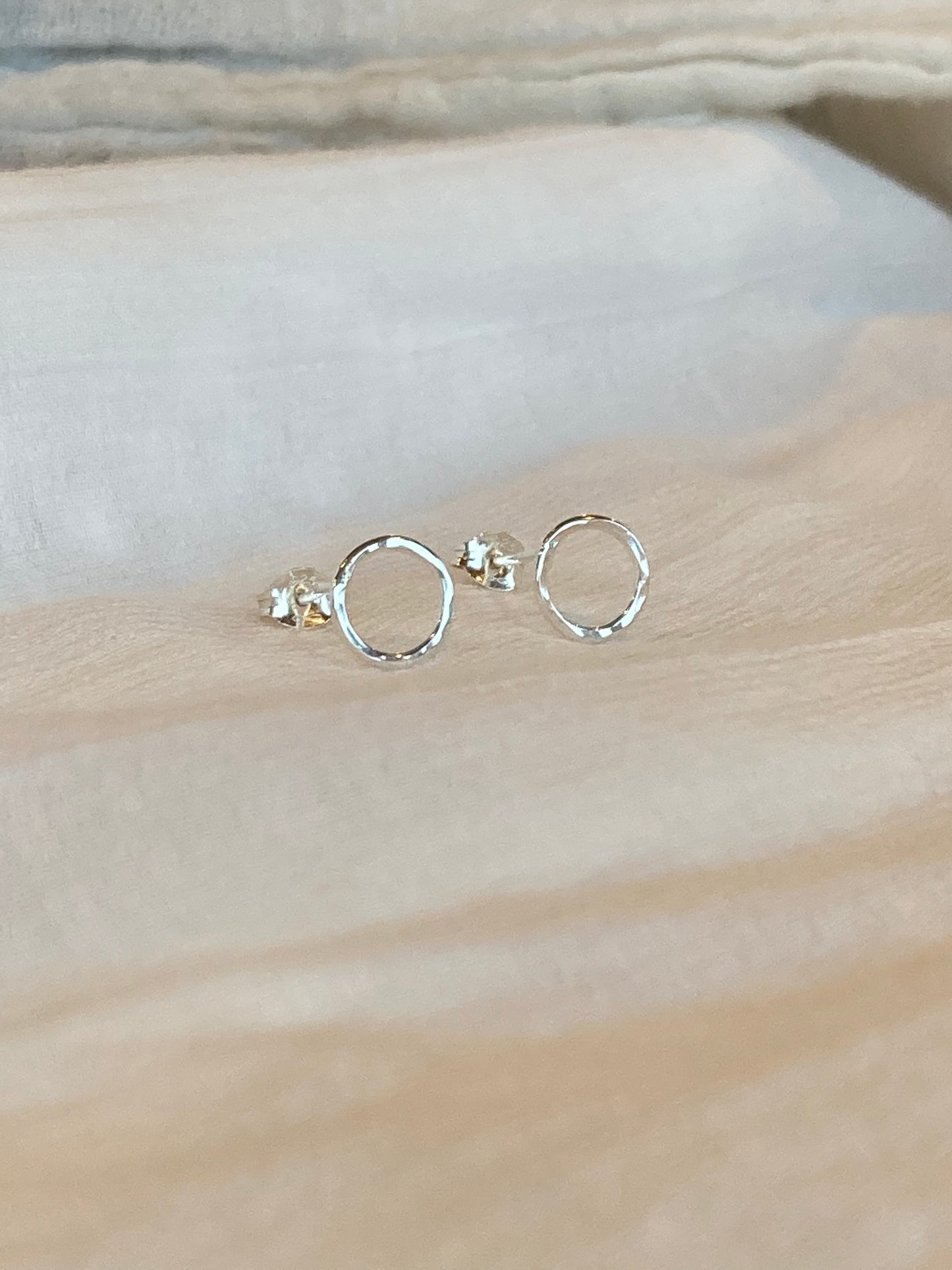 Silver Mini O Earrings