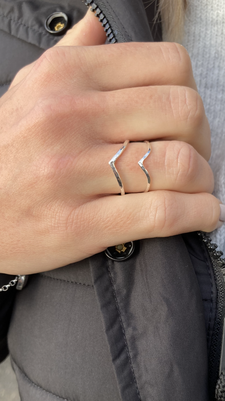 Silver Wishbone Ring