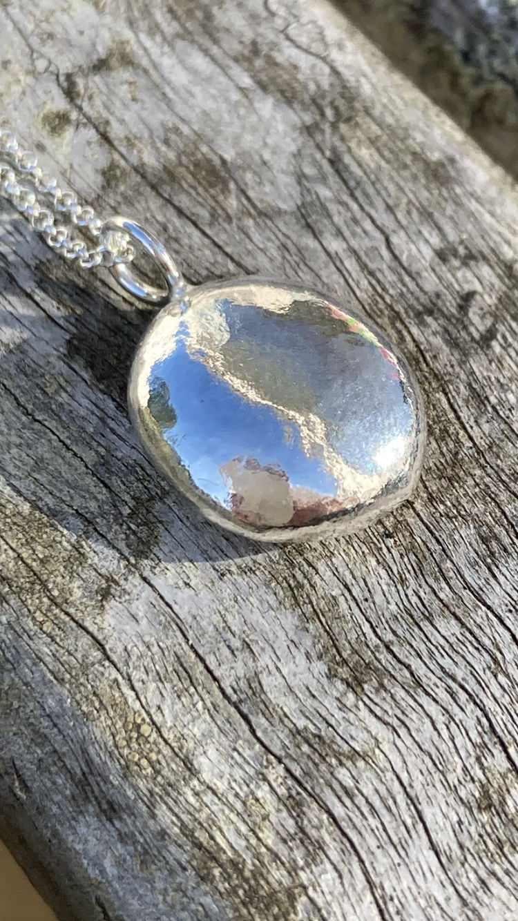 Silver Midi Buoy Pendant