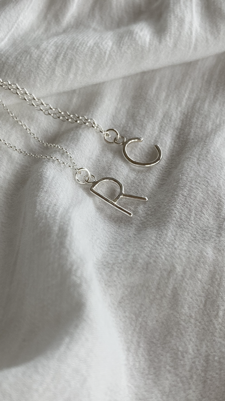 Silver Initial Necklace