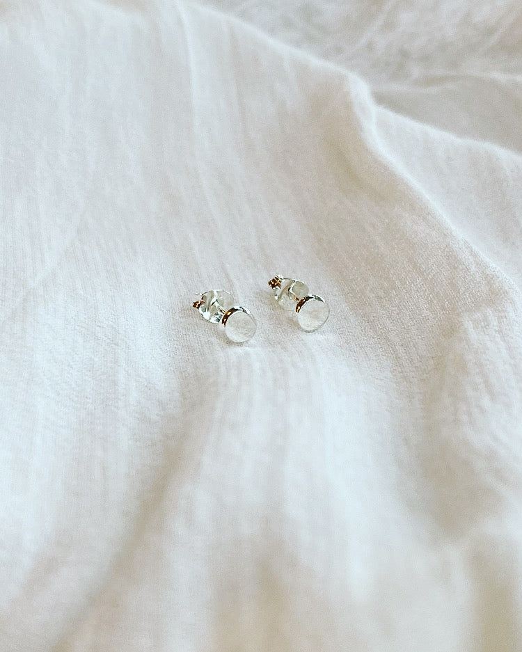 Silver Pebble Studs