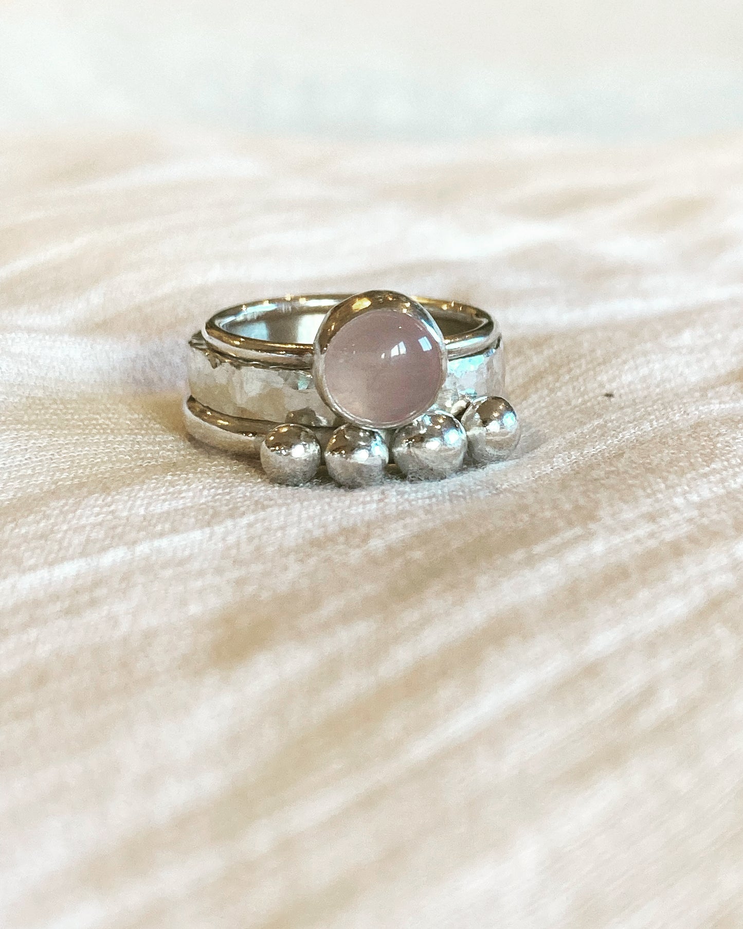 Rose Quartz Ring - Round - Made to order