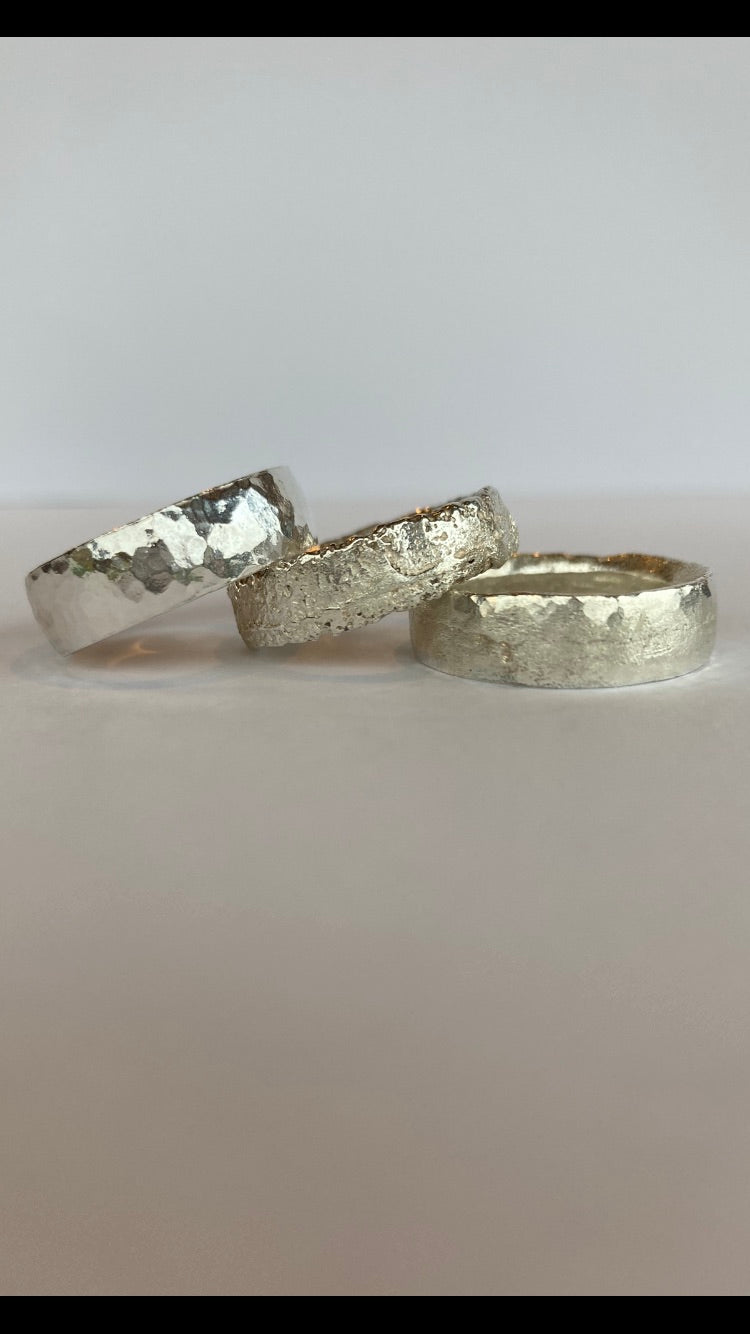 Sand Cast Sterling Silver Ring