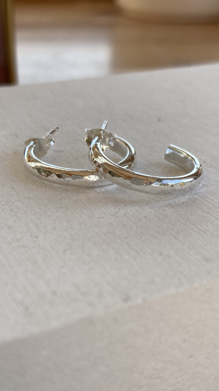 Silver Chunky Everyday Hoops