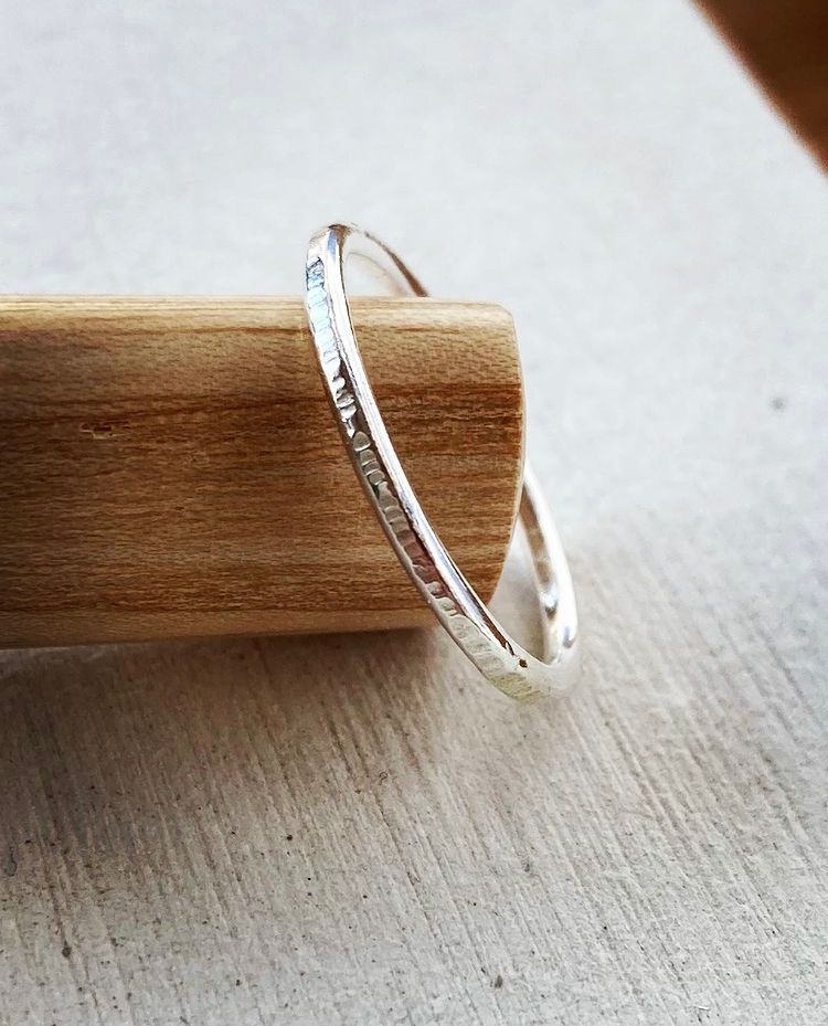 Silver Slim Stacking Rings