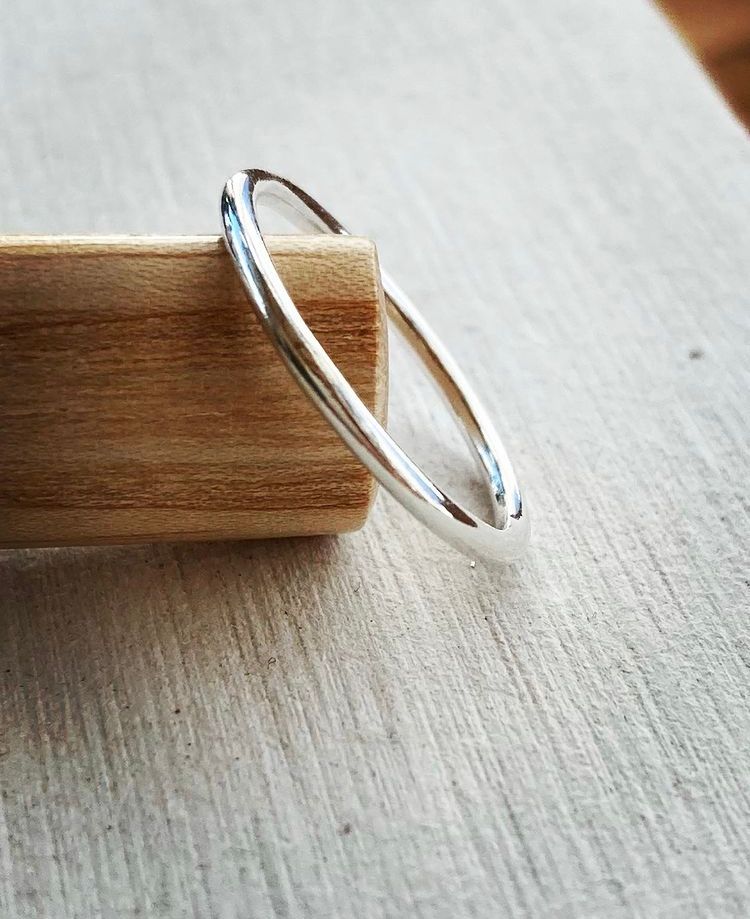 Silver Slim Stacking Rings