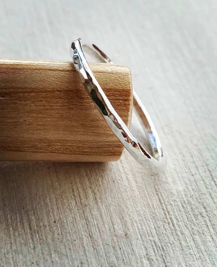 Silver Slim Stacking Rings